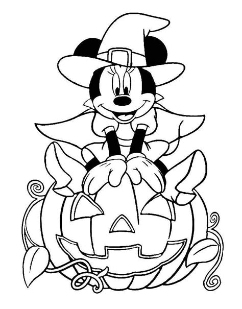 Mickey Mouse Halloween coloring page