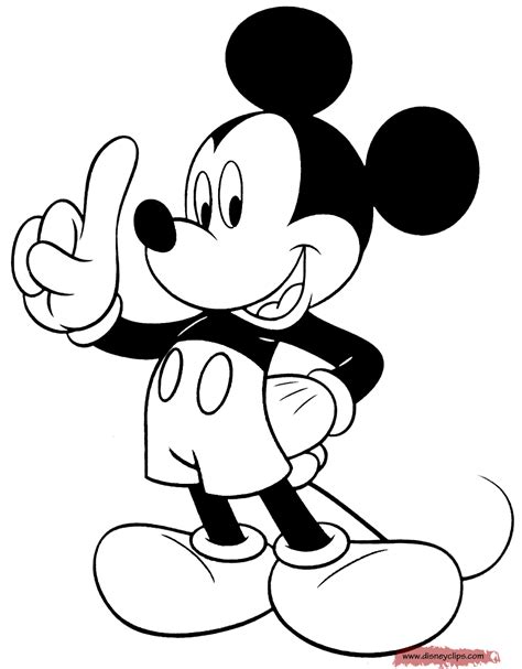 Mickey Mouse action coloring page