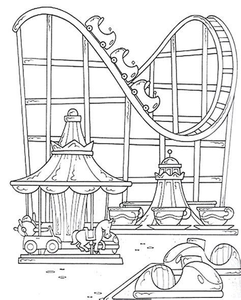 Mickey Mouse amusement park coloring page