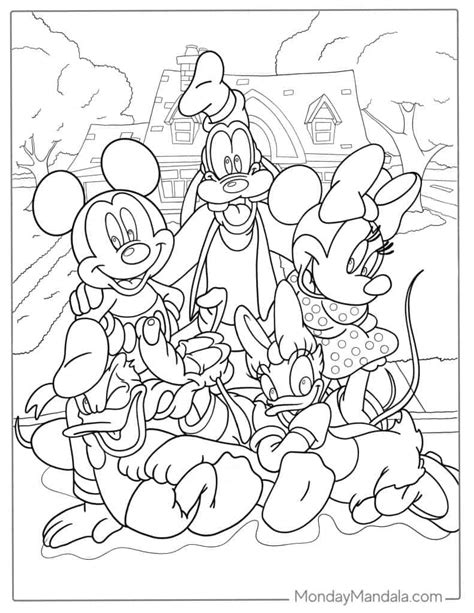 Mickey Mouse and friends coloring page