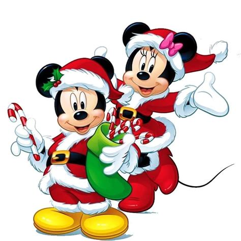 Mickey Mouse and Minnie Mouse Christmas coloring page