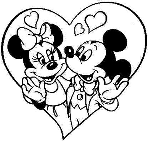 Mickey Mouse and Minnie Mouse Love Coloring Pages