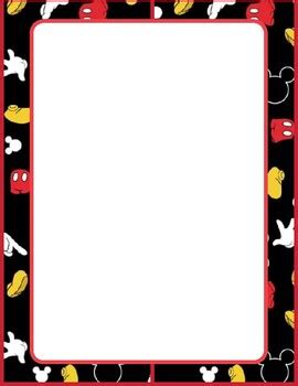 Mickey Mouse Border Template 1