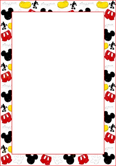 Mickey Mouse Border Template 2