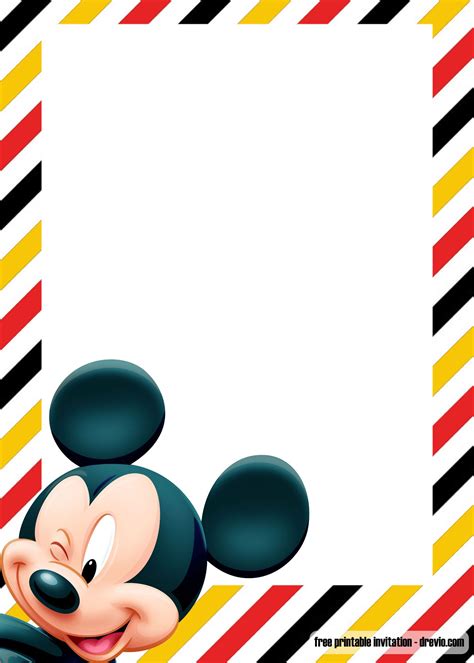 Mickey Mouse Border Template 3