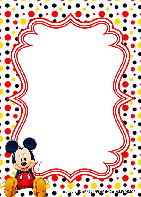 Mickey Mouse Border Template 4