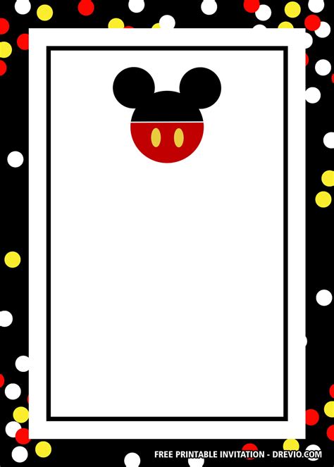 Mickey Mouse Border Templates