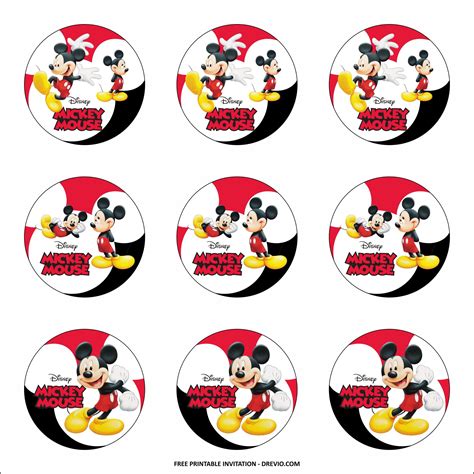 Mickey Mouse Cake Topper Printable Free