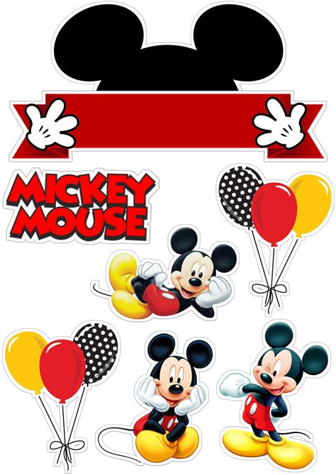 Mickey Mouse Cake Topper Template