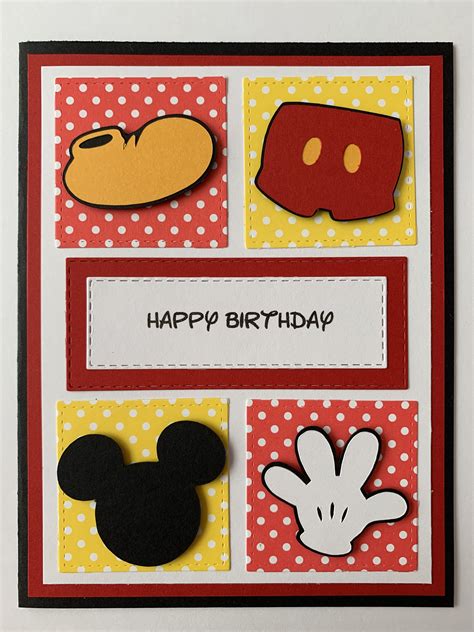 Mickey Mouse Card Making for Kids