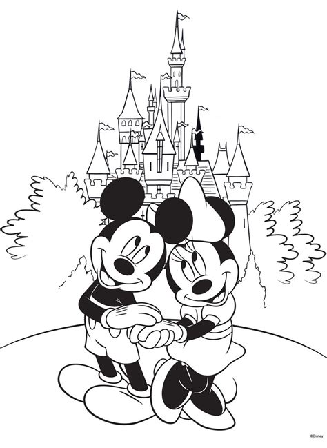 Mickey Mouse Castle Coloring Pages