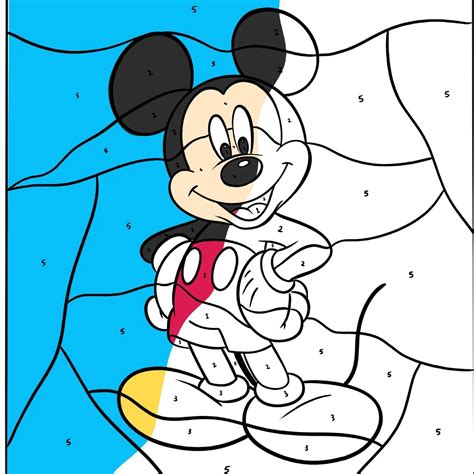 Mickey Mouse Color by Number