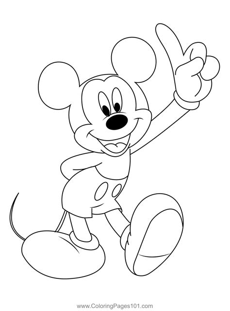 Mickey Mouse Coloring Pages Easy