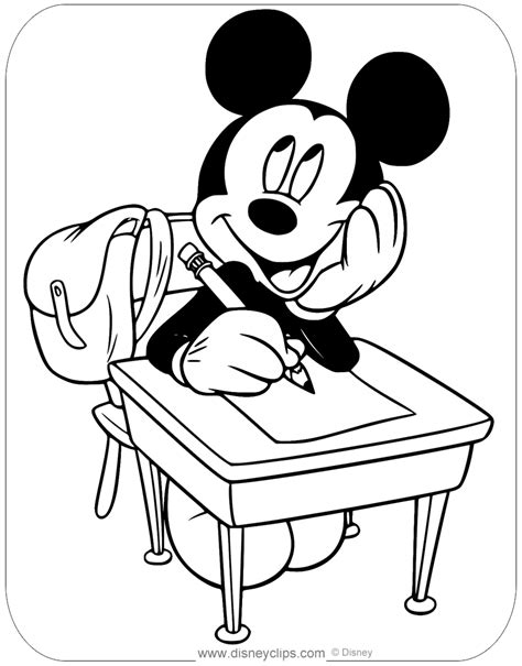 Mickey Mouse Coloring Pages for Elementary School