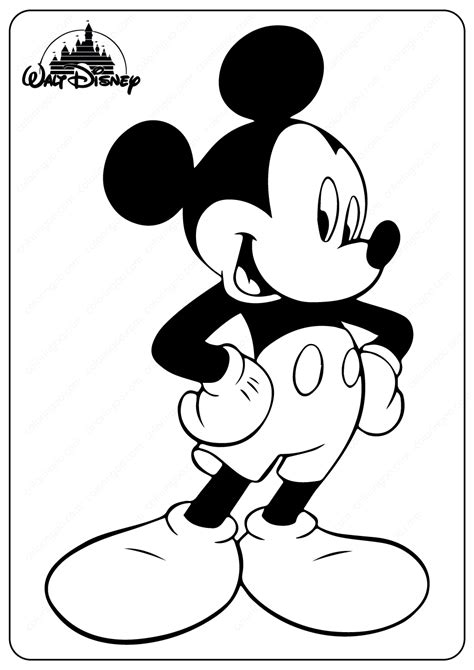 Mickey Mouse Coloring Pages PDF