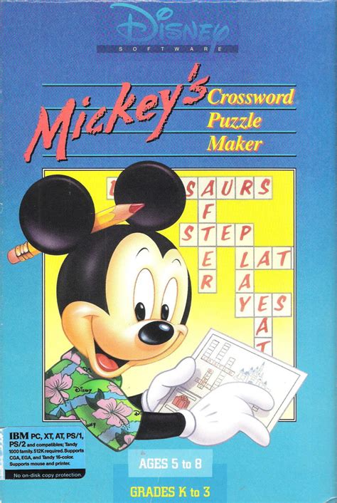 Mickey Mouse Crossword Puzzle