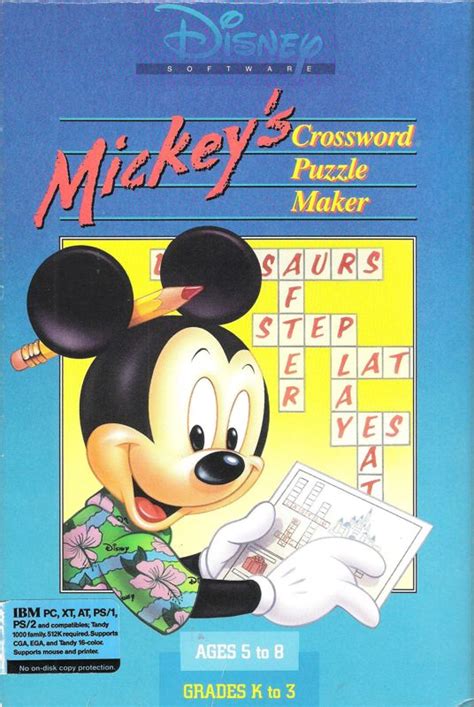 Mickey Mouse Crossword Puzzle