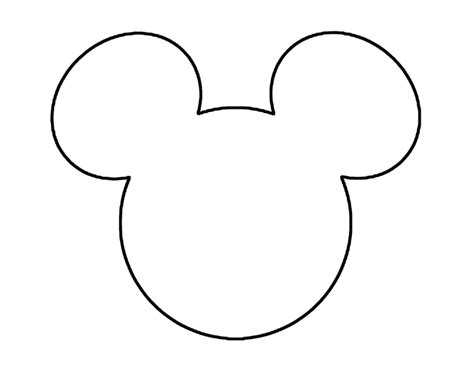 Mickey Mouse Ear Template Printable 2