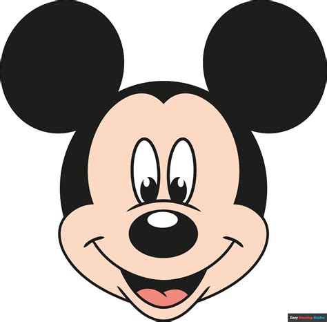 Mickey Mouse face template with fun design