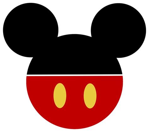 Mickey Mouse face template with fun pattern