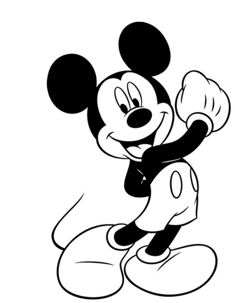 Mickey Mouse fun poses coloring page