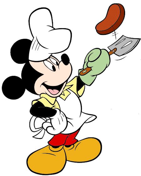 Mickey Mouse in a Chef's Hat Coloring Page