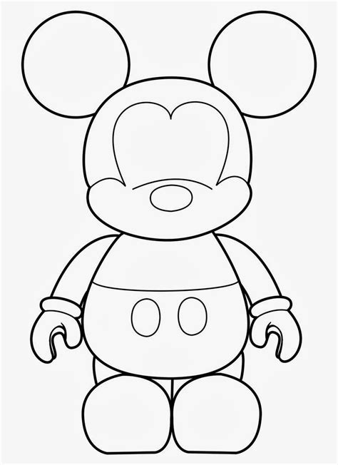 Mickey Mouse Outline Printable Templates Coloring