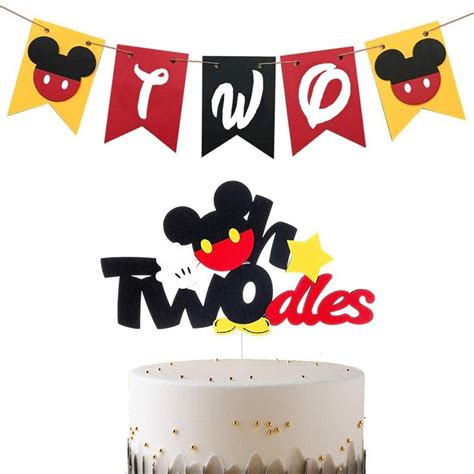 Mickey Mouse with Banner Cake Topper