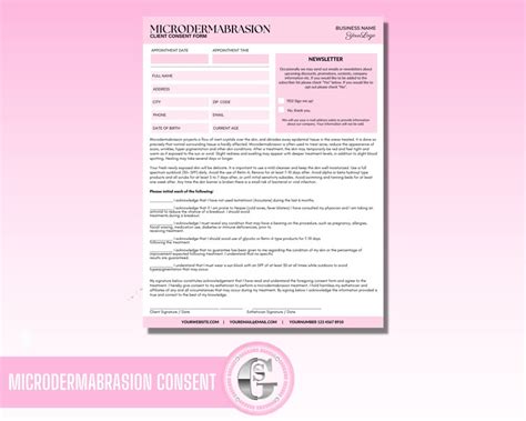 Microdermabrasion intake form