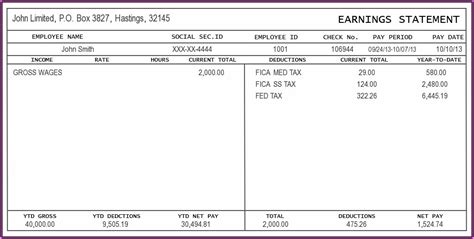 Microsoft Excel 1099 pay stub template