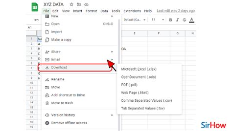 Microsoft Excel File Format