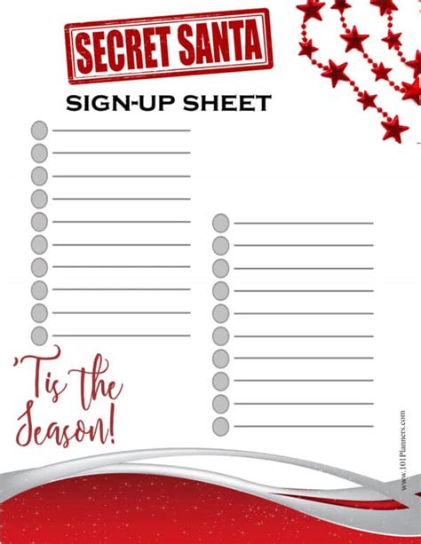 Microsoft Excel Secret Santa Template