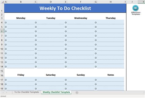 Microsoft Excel Template