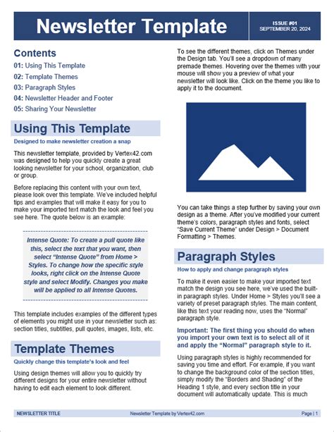 Microsoft Newsletter Template Examples