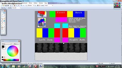 Using Microsoft Paint for transparent Roblox shirt template