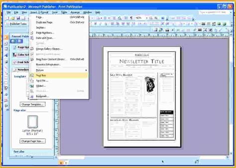 Microsoft Publisher Template Free