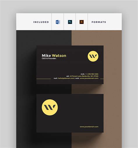 Microsoft Word Business Card Template