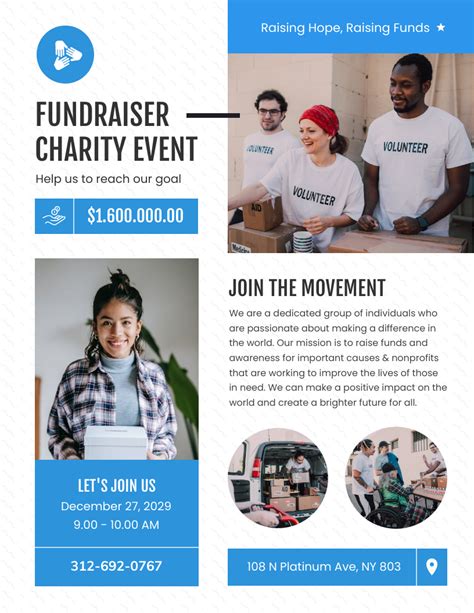 Microsoft Word charity event flyer template