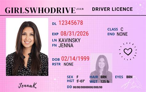 Microsoft Word Drivers License Template