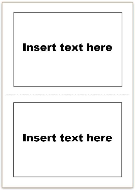 Microsoft Word Templates for Flashcards