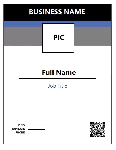 Microsoft Word ID badge templates