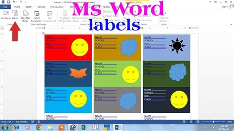 Microsoft Word Labels Example