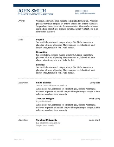 Microsoft Word resume templates