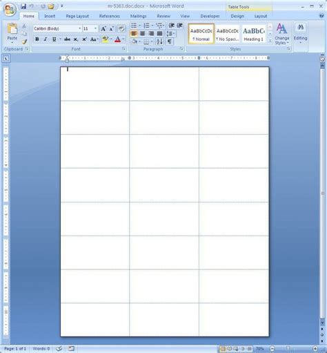 Microsoft Word sticker template