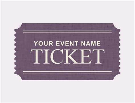 Microsoft Word Ticket Template Example