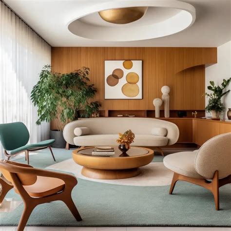 Mid-century modern interior design template