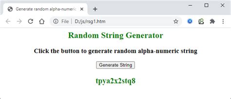 Mid function random string example