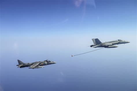 Mid-air refueling at night