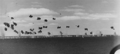 Aircraft from the U.S. Navy engaging Japanese forces during the Battle of Midway