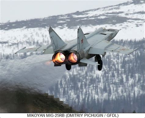 MiG-25 Foxhound in flight